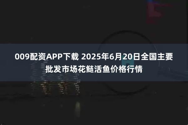 009配资APP下载 2025年6月20日全国主要批发市场花鲢活鱼价格行情